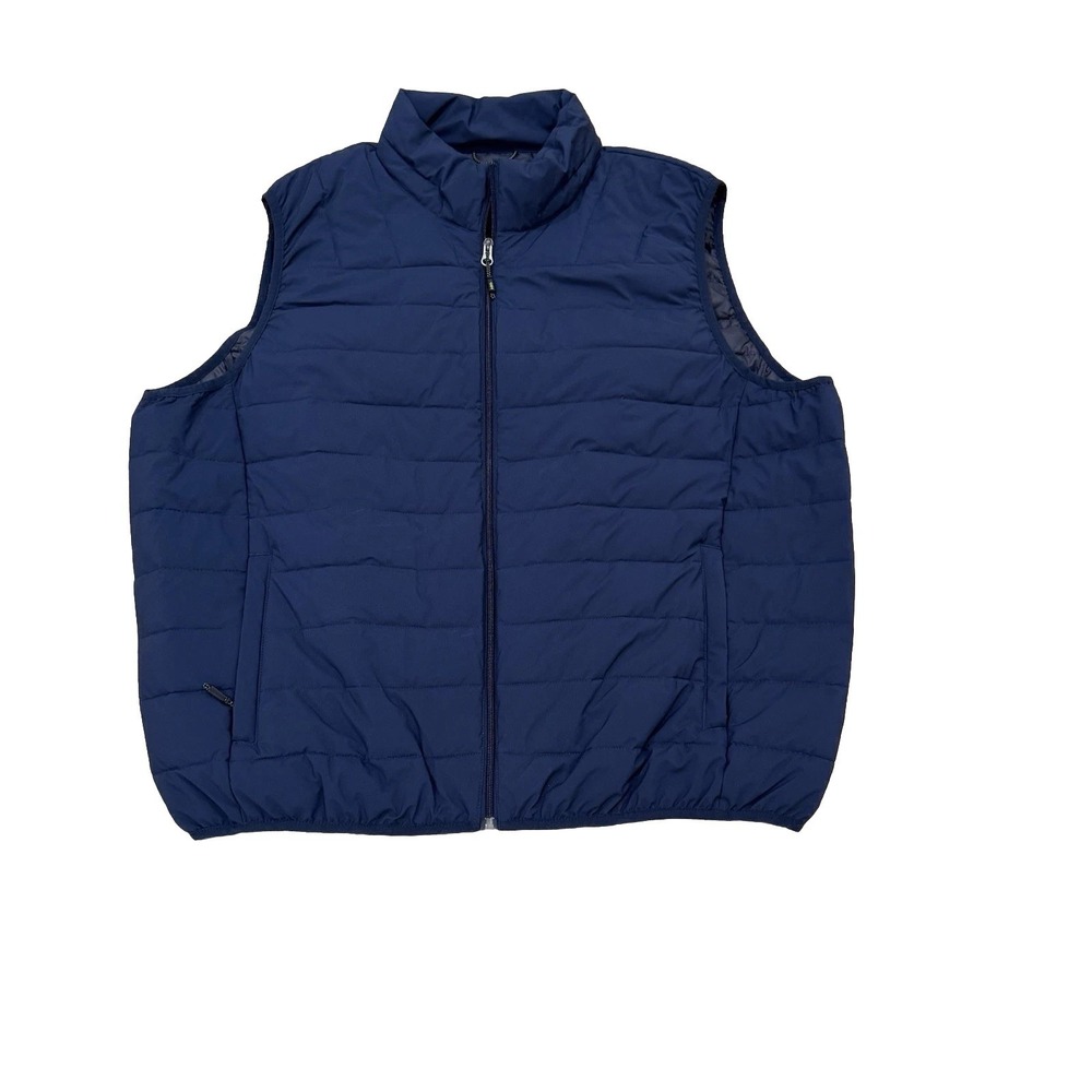 Hawke & Co Mens  Puffer Vest Blue Full Zip Performance Pockets‎ sz XXL NWT $125